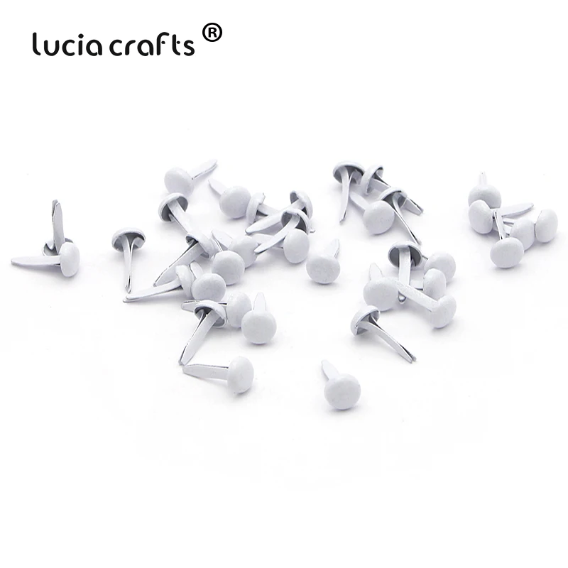 Lucia crafts 100 шт 6*12 мм металлический ремесленный круглый Скрапбукинг Украшение застежка Brads для декор обуви DIY аксессуары G0939