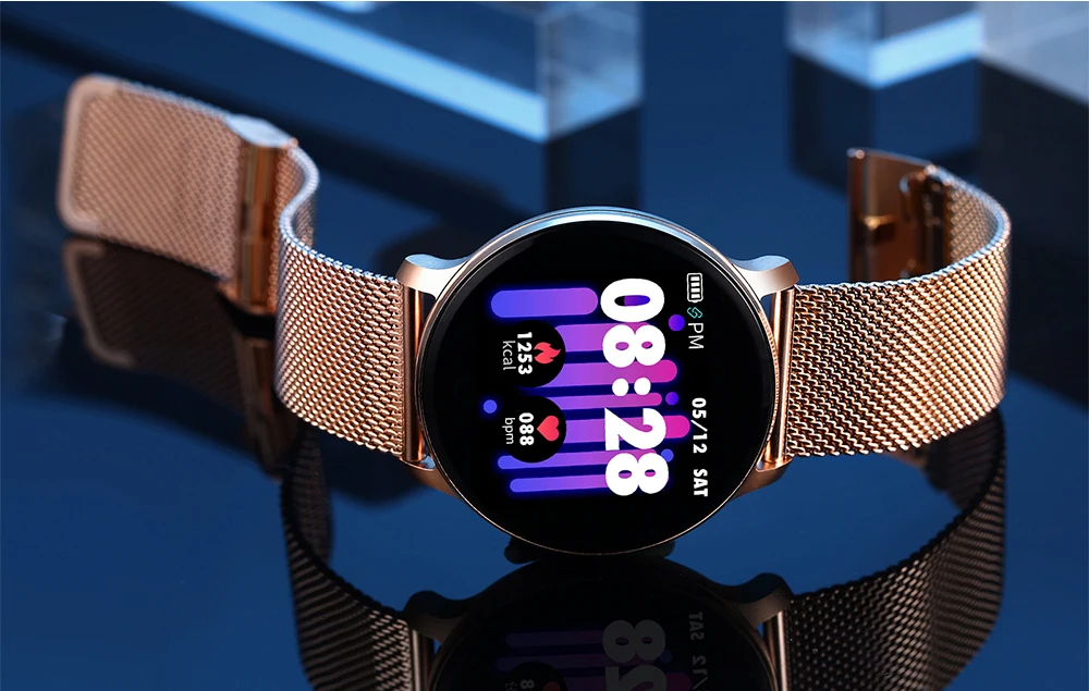 Rundoing NY03 Smart Watch IP68 waterproof Heart rate monitor Smartwatch Message reminder Fitness tracker For Android and IOS
