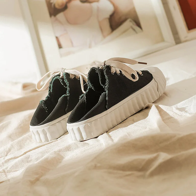 2019 г. Новая парусиновая Белая обувь в Корейском стиле однотонная для отдыха на