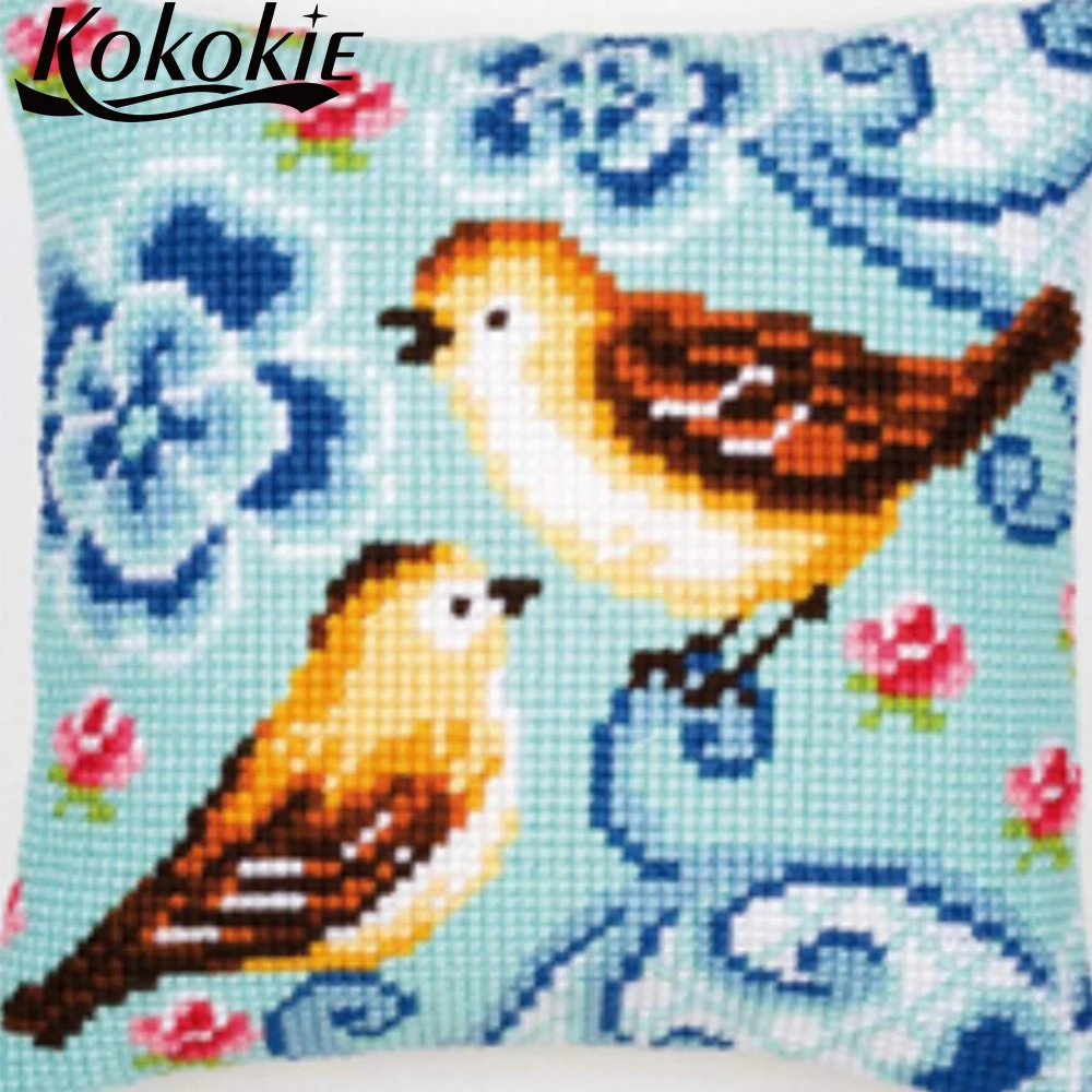 Ткань вышивки крестом наборы подушек подушки с птицами 3d коврики Сделай Сам