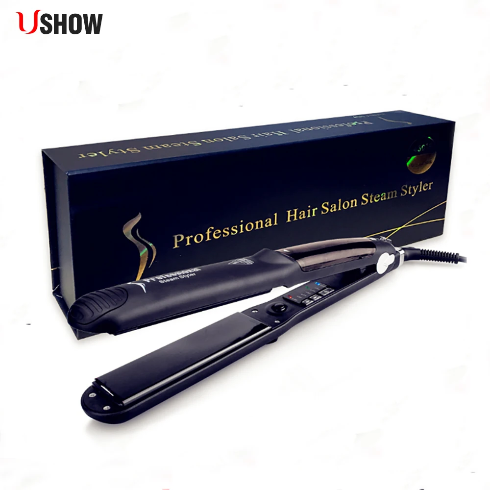 Утюжок с турмалиновым керамическим испарителем и функцией пара|professional hair