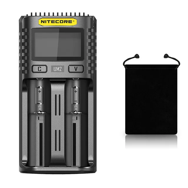 Белый Официальный Nitecore UM2 USB двойной слот QC зарядное устройство интеллектуальная схема глобальная страховка литий-ионный 18650 14500 16340 26650 зарядное устройство - Цвет: Белый