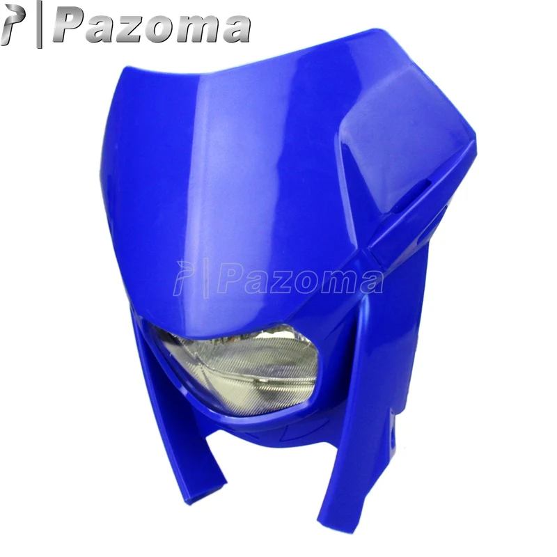 Фара синяя для мотокросса 12 в 35 вт Yamaha YZ YZF 125 250 XT TTR WRF DT|headlamp 12v|headlamps for motorcyclesheadlamp