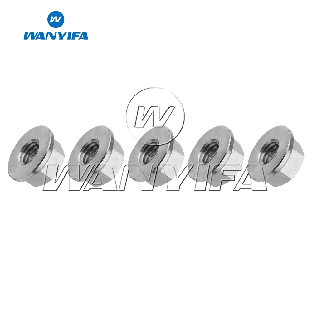 Wanifa M8 x 1 25 мм Шаг DIN6923 титановый Ti Фланец гайка для мотора велосипеда аксессуары 5