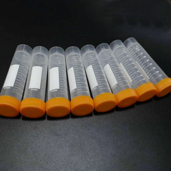 8Pcs/lot 50ml Flat Bottom Centrifuge Tubes with Screw Caps