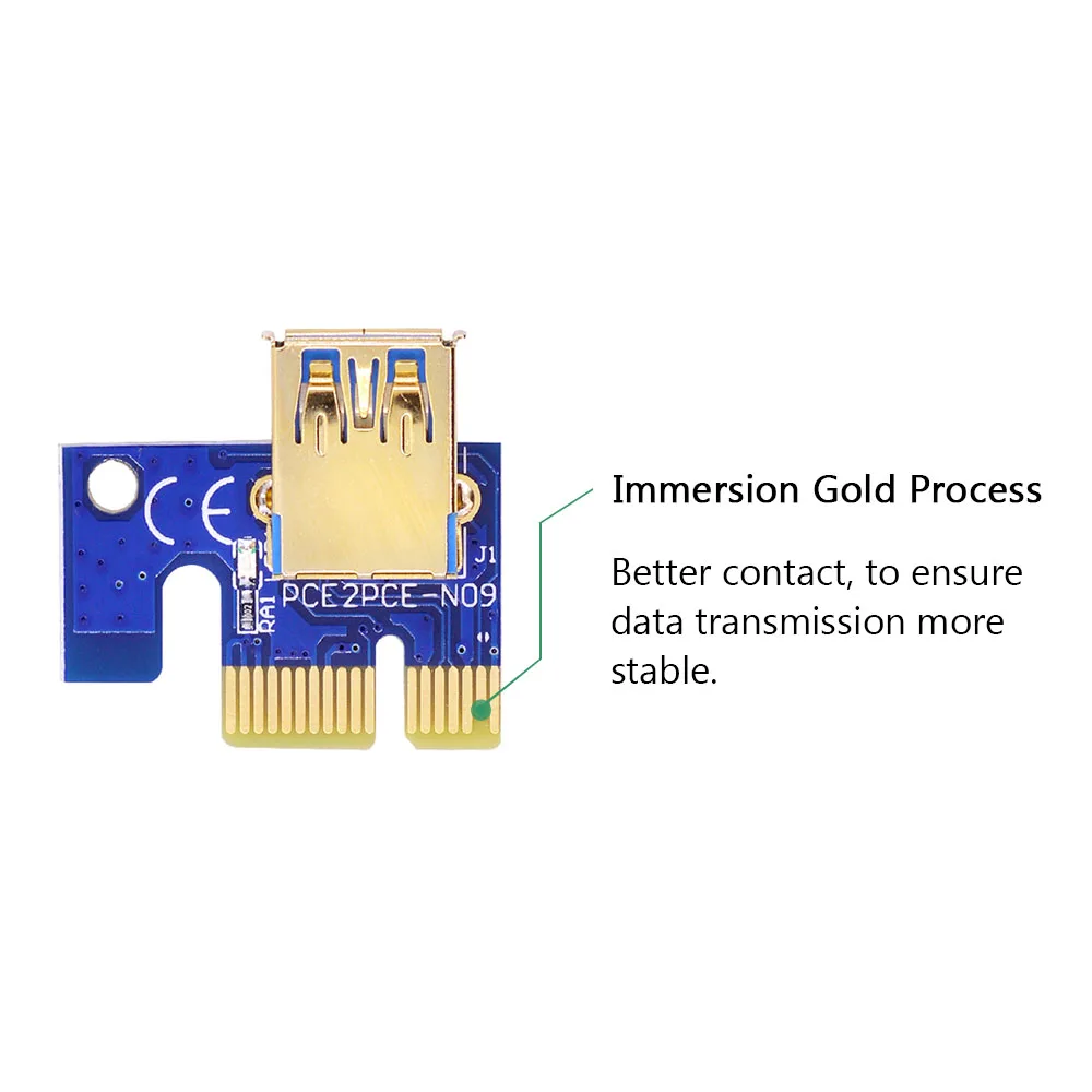 CHIPAL Golden VER009S PCI E Райзер карта 009S Express PCIE 1X до 16X 100 см 60 USB 3 0 кабель 6 контактный
