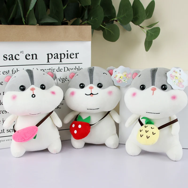 

С изображением героев мультфильмов, фруктов, кукла-хомяк плюшевые игрушки мягкие плюшевые игрушки животных с сумкой рюкзак Толстая мышка В...