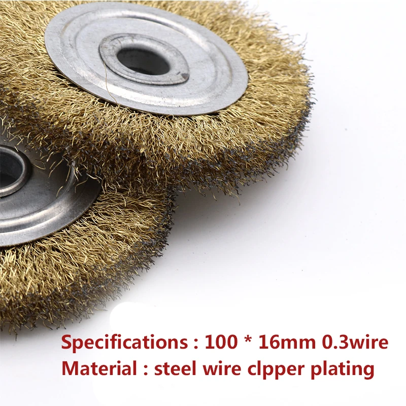 1 шт. 100 мм медная проволочная стальная щетки для колес деревянная мебель