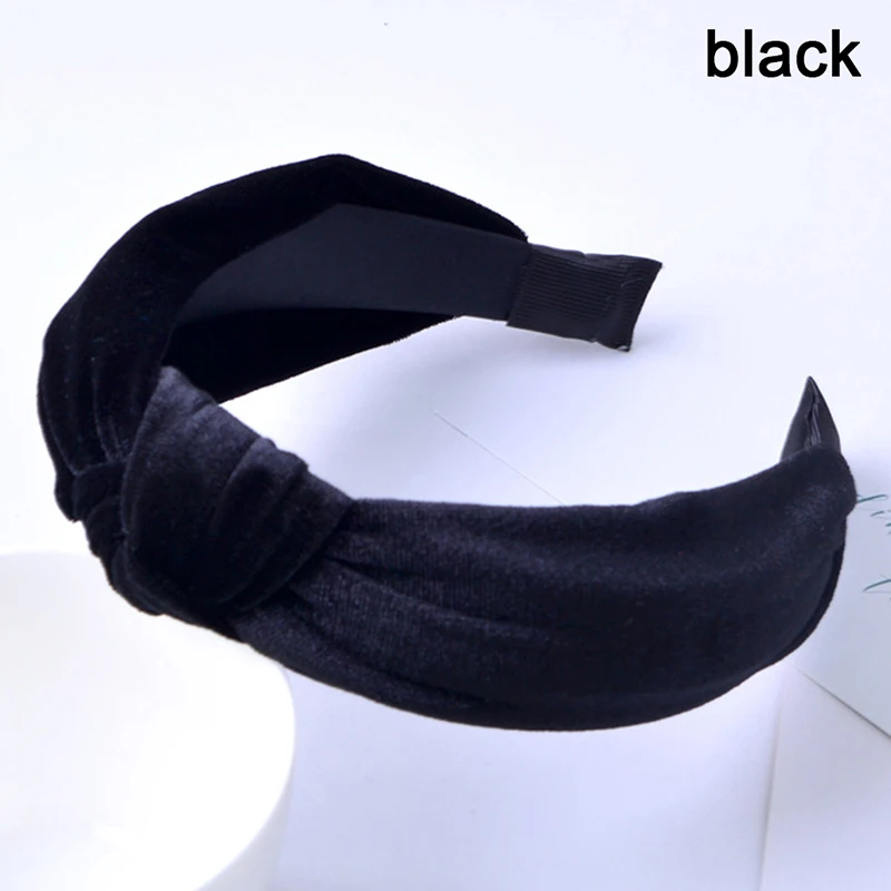 

Women Twist Bow Knot Cross Tie Headband Hairband Headwear Hair Accessories Velvet Headwrap Hair Band Hoop Vintage Velvet