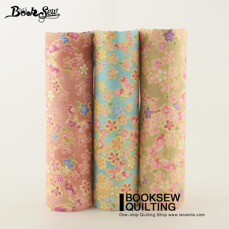 Booksew 100% хлопчатобумажная ткань с цветочным рисунком для квилтинга шитья сделай