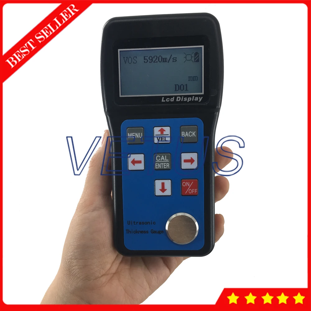 Ultrasonic Thickness Gauge Tester With 1000 to 9999 m/s Velocity Range VTS-160 For metals plastic ceramics composites Testing |