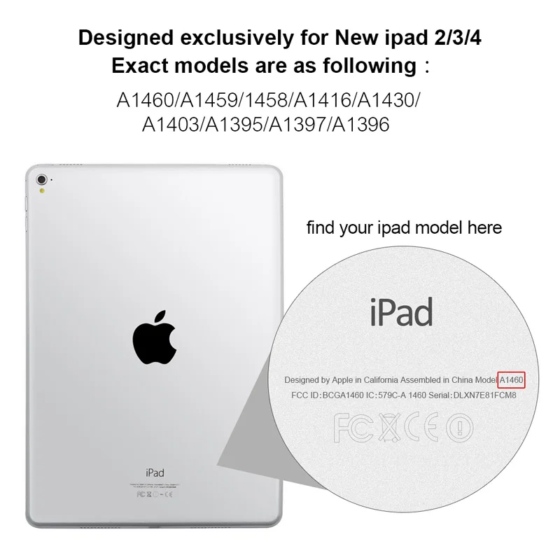Модный чехол из искусственной кожи с принтом для iPad 2 3 4 A1460/59/58/14/30/03 A1397/96/95 9 7 дюйма