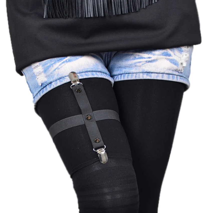 Женские новые женские чулки подвязки готические Харадзюку заклепки много стилей