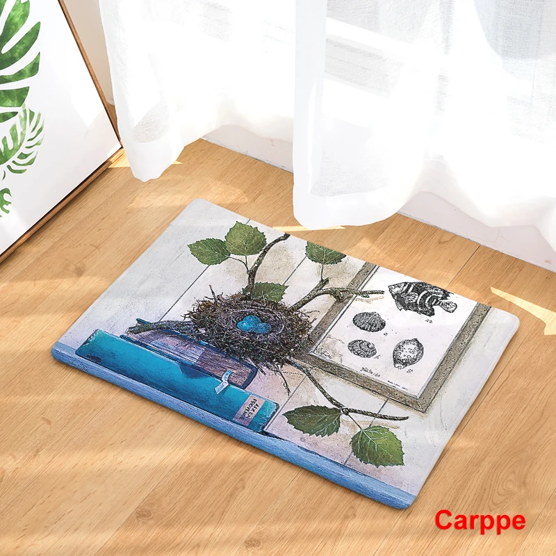 The Mediterranean Style Furnishings Print Carpets Anti-slip Floor Mat Outdoor Rugs Scenery Front Door Mats | Дом и сад