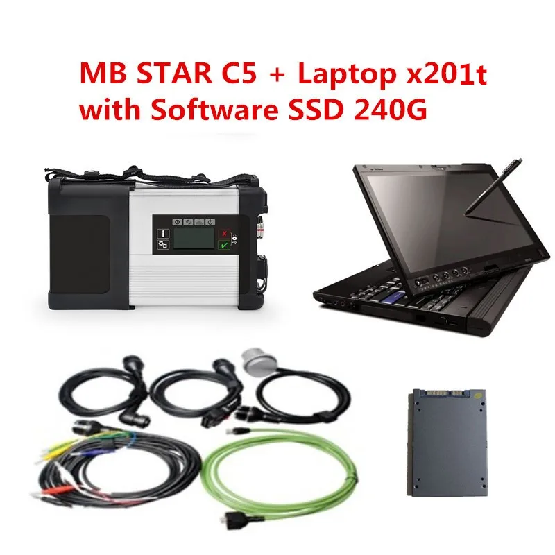 90% новый ноутбук x201T с sd соединением mb star c5 и 201909 DTS + Vediamo программное обеспечение SSD