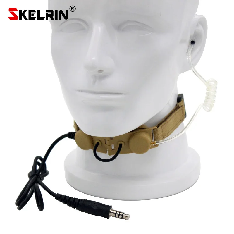 Z Тактический горло Mic Z003 воздушный трубчатый наушник соответствует U94/Peltor PTT для