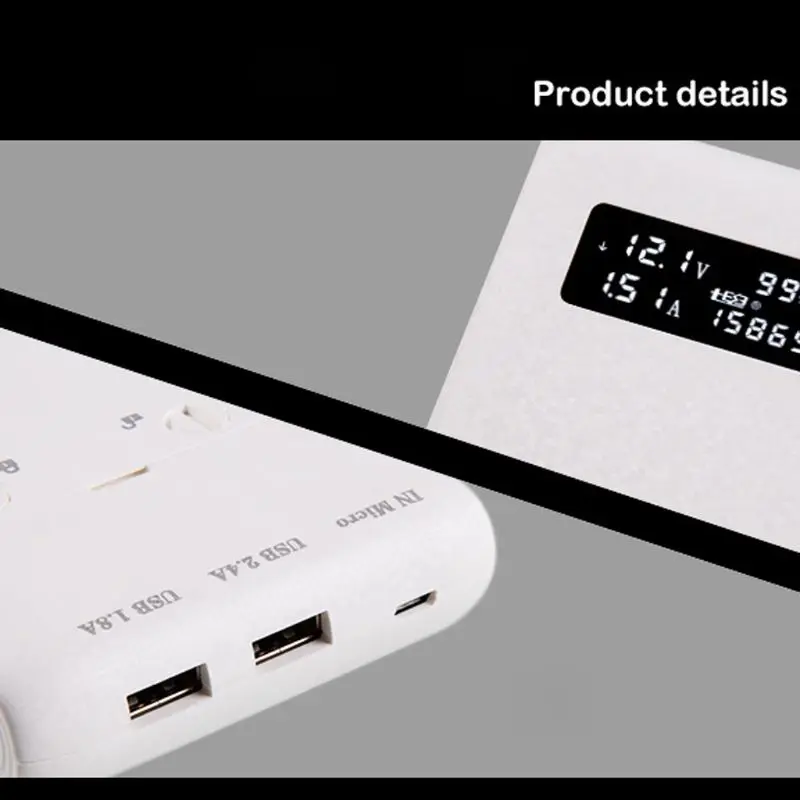 Двойной выход USB QC3.0 6x18650 батарей DIY внешний аккумулятор держатель чехол быстрое