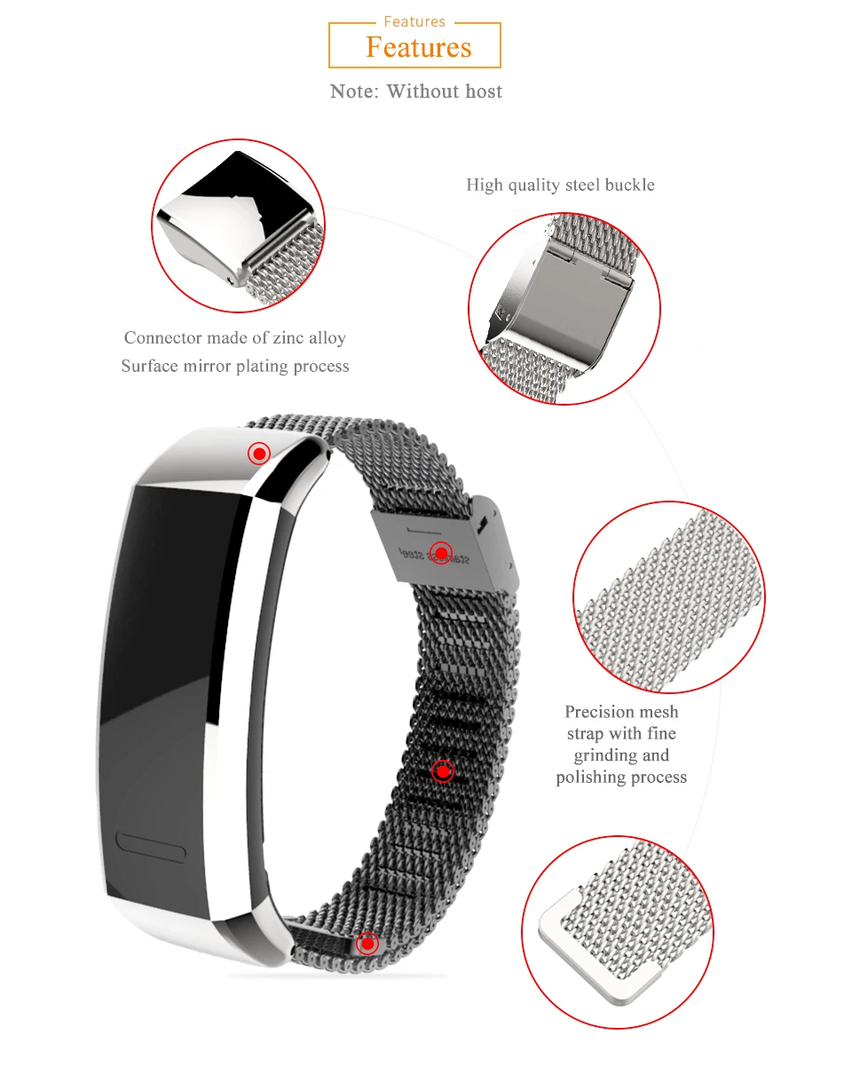Mijobs металлический B19 B29 ремешок для huawei Band 2 Pro спортивный браслет умные аксессуары браслеты для huawei Band 2 ремешок умные часы