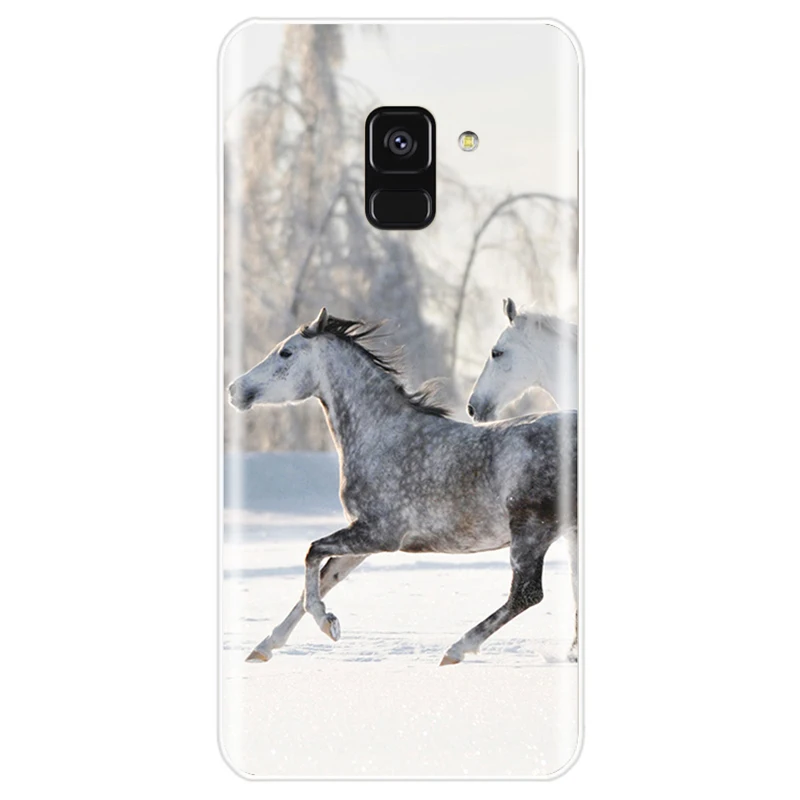 Чехол для телефона из ТПУ с лошадью Samsung Galaxy A5 A7 A8 2015 A3 2016 2017 A9 2018 | Мобильные