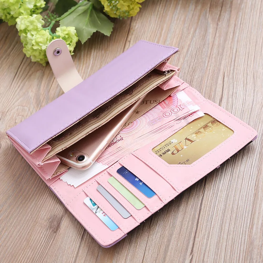 Женский Длинный кошелек в стиле ретро с отделением для монет и карт | Багаж сумки