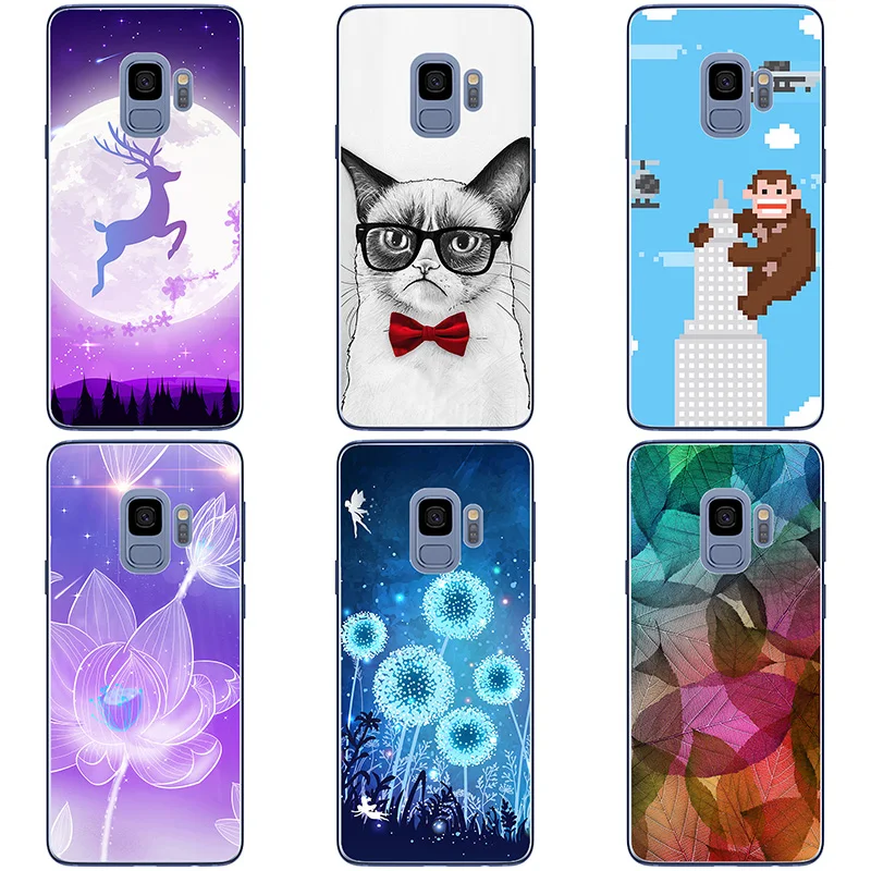For Samsung Galaxy S9 G9600 G960F Case Hard Plastic Back Cover Cases Painting Abstract Coque Patterned Shell Skin |