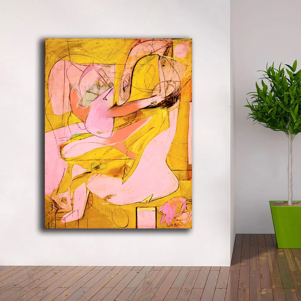 Willem de kooning pink angels 1945 Картина на холсте для Гостиная украшения дома картина маслом