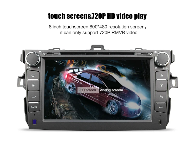 Eunavi 2 din 8 дюймов Автомобильный dvd-плеер радио 2din gps навигация для Toyota Corolla 2008 2009 2010 2011 стерео в тире с usb swc