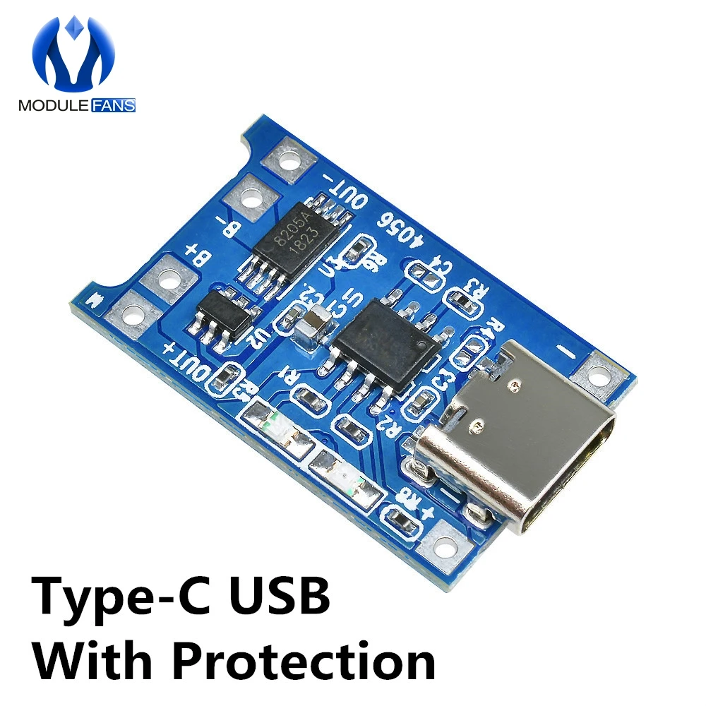 5 шт./компл. type-c/Micro/Mini USB 5V 1A 18650 TP4056 модуль зарядного устройства литиевой батареи зарядная плата двойной функции 1A li-ion