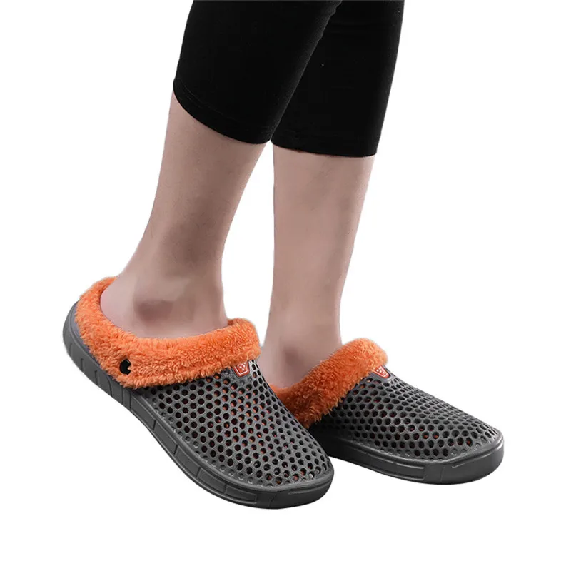 2018 мужские и женские зимние плюшевые домашние тапочки унисекс Повседневная