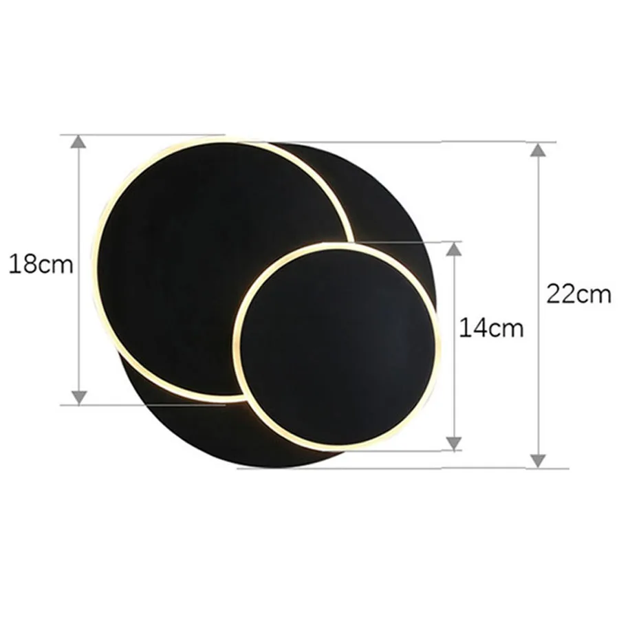 

Thrisdar Nordic Rotating Led Wall Lamp Modern Minimalist Round Moon Study Staircase Restaurant Bedroom Bedside LED Wall Lamp