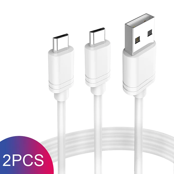 Белый ACCEZZ 2 шт микро USB кабель для передачи данных для samsung Galaxy S7S6 Edge huawei Xiaomi 4 Redmi Note 5 Pro нейлоновый провод для быстрой зарядки - Цвет: Белый