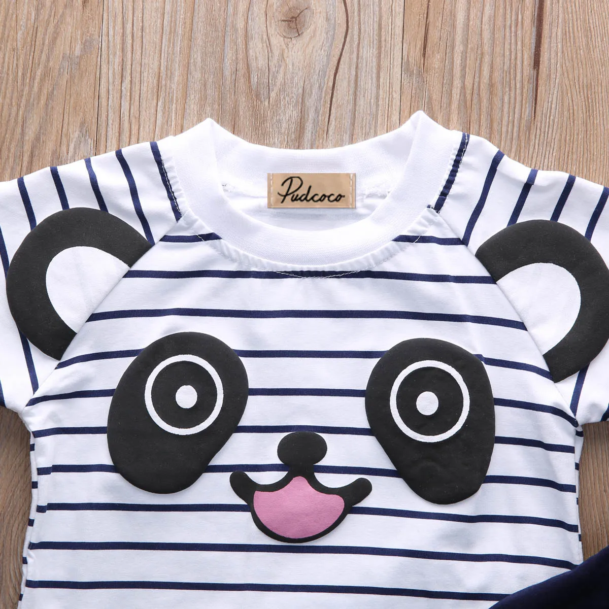 Одежда для новорожденных мальчиков и девочек с милой пандой 2 предмета от 0 до 24