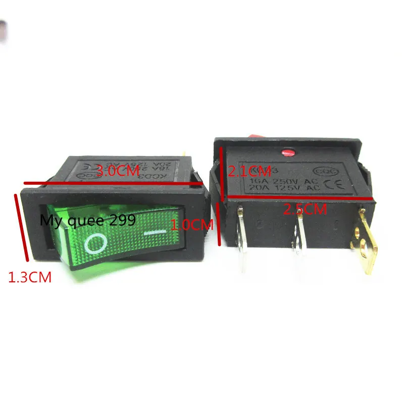 5 шт./лот ультратонкий KCD3 переключатель электрической плиты 3 Контактный