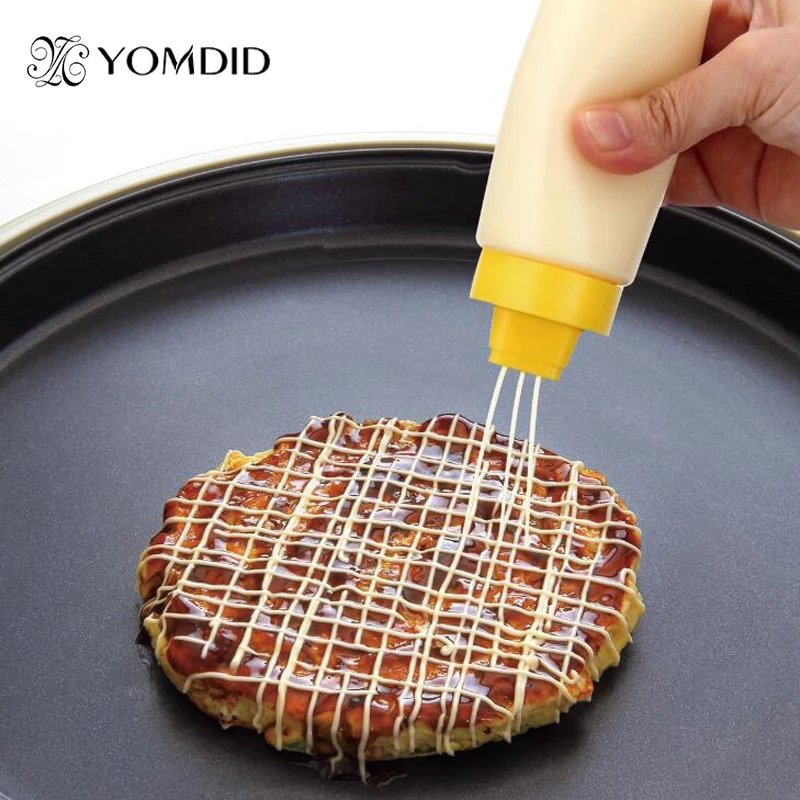 Удобная силиконовая бутылка для соуса с 4 отверстиями кремовое масло варенье