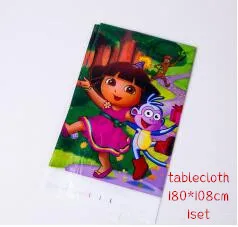 Dora The Explorer тема одноразовые наборы посуды Дети девушки день рождения партии для украшения детского душа - Цвет: No.5