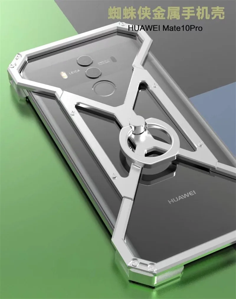 Роскошные Прохладный Spider-Man чехол для Huawei Коврики 10 Pro Metal Алюминий сплав противоударный Панцири Чехол крышка Анти- knock Fundas Coque