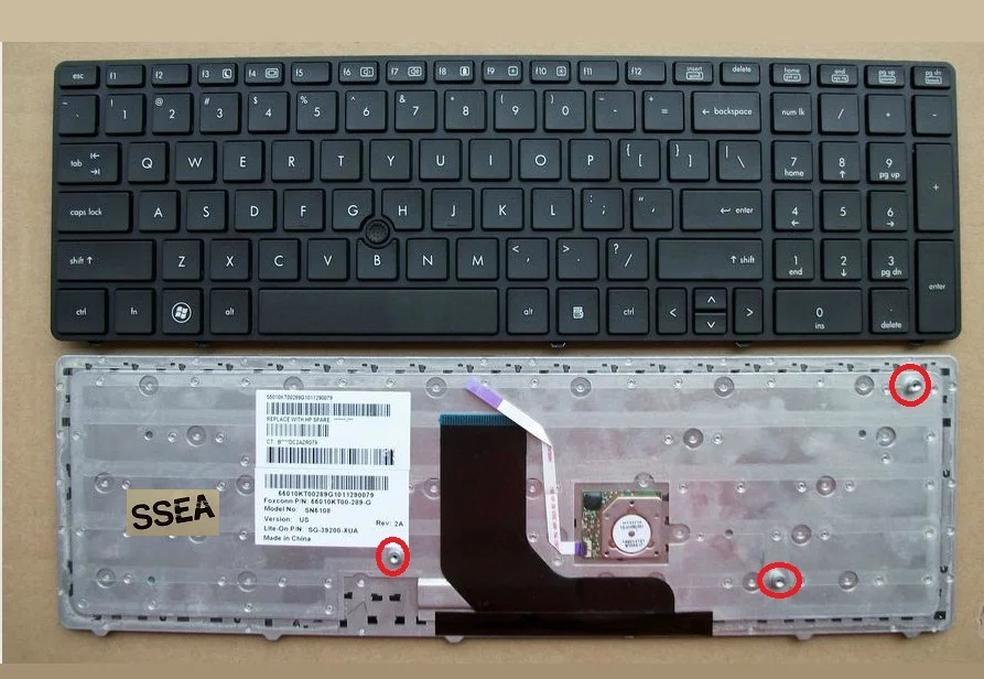 

SSEA NEW US Keyboard For HP ProBook 6560b 6565b 6570b Laptop US Keyboard