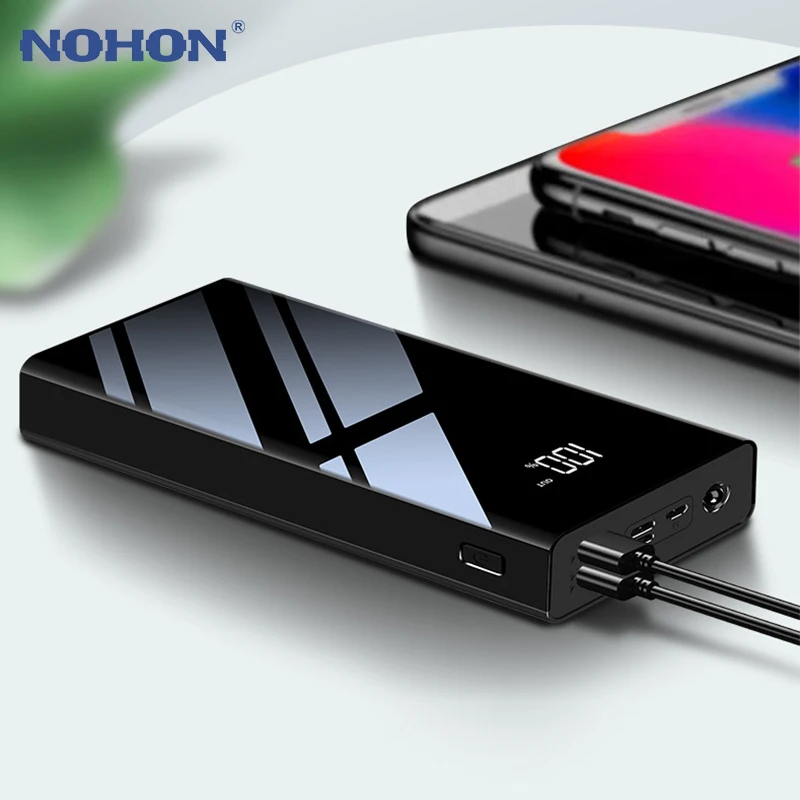 Внешний аккумулятор NOHON на 30000 мА · ч с 3 USB портами и светодиодным дисплеем|Внешние