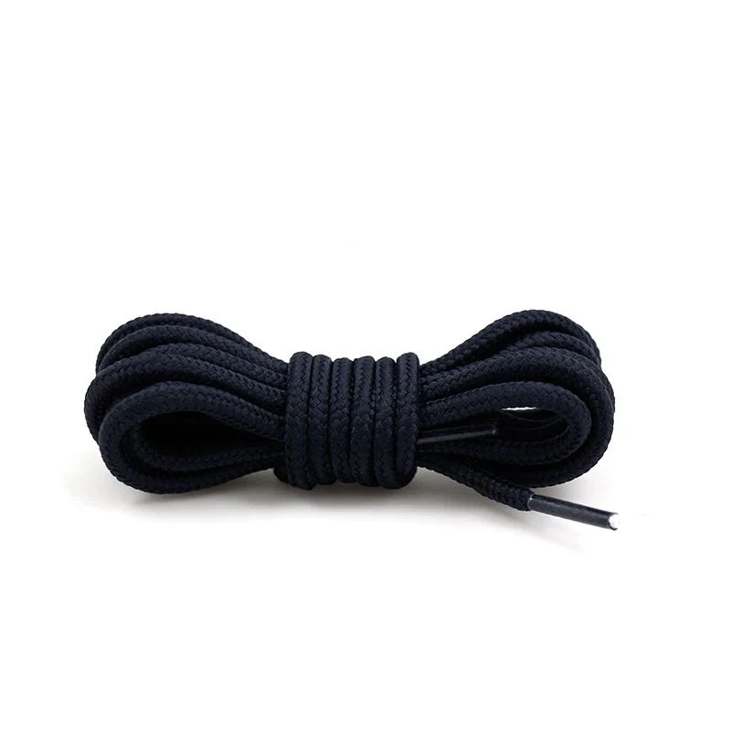 Navy blue 1 пара круглые шнурки полиэстер однотонные классические Мартинсы шнурки Повседневное спортивные ботинки обувь кружева 90 см/120 см/ 150 см 21 Цвета - Цвет: Navy blue