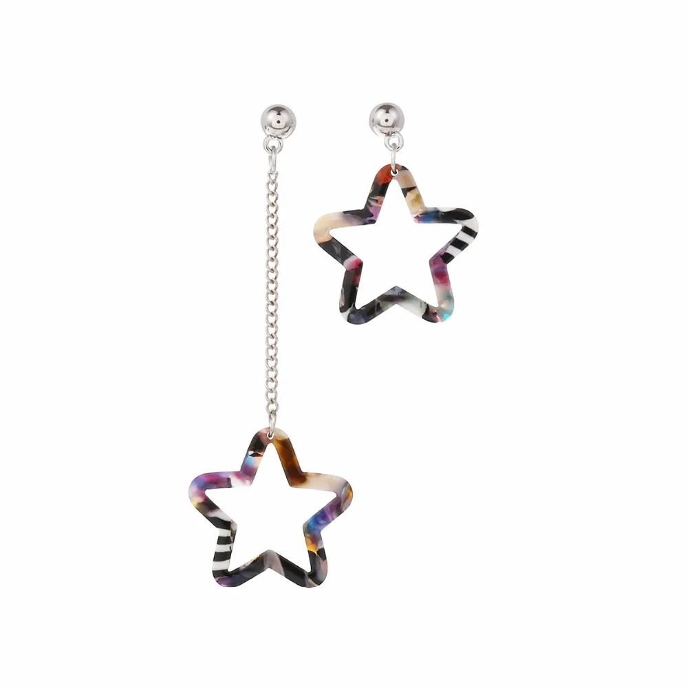 GEREIT романтические милые ювелирные изделия полые звезды длинные сережки