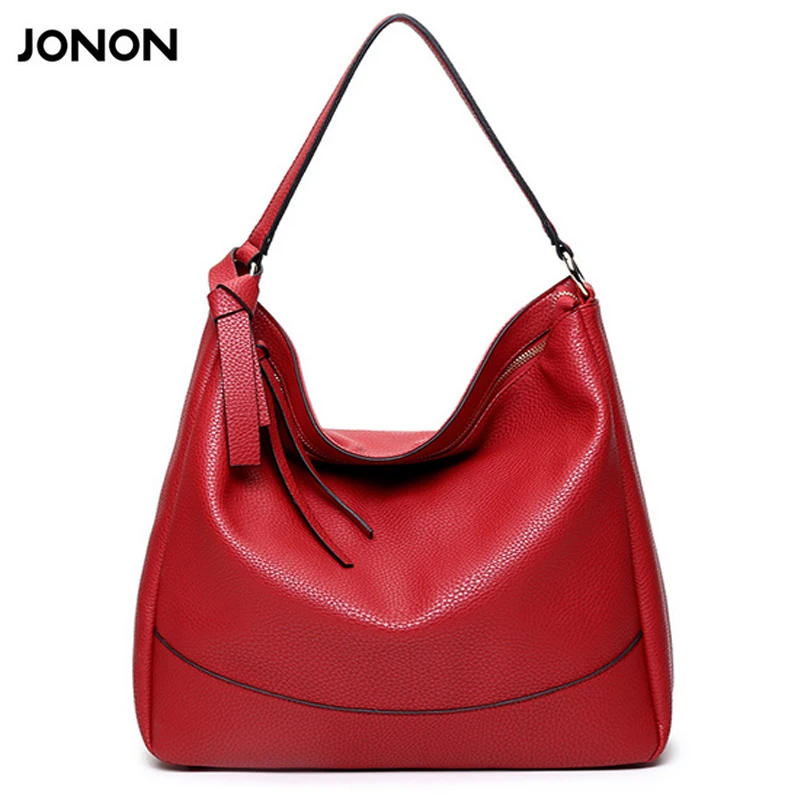 Jonon High Quality PU Leather Women Bag Shoulder Bags Solid Big Handbag Large Capacity Top-handle Fashion New Arrival | Багаж и сумки