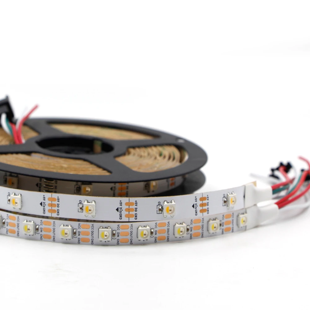SK6812 RGBW RGB Светодиодные ленты светильник s 5050(аналог ws2812b) 4in1 синхро-адаптер длиной 1 м/4 м/5 м 30/60/144 светодиодный s/m индивидуально адресуемых рождественские светильник 5V