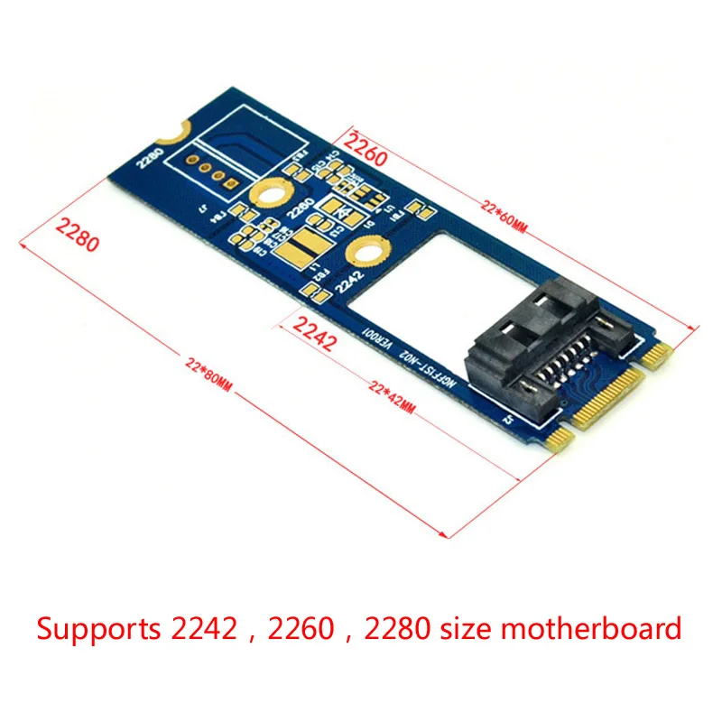 Адаптер M2 SATA преобразователь карты памяти ID KEY M.2 NGFF SSD на 7Pin адаптер плата карта