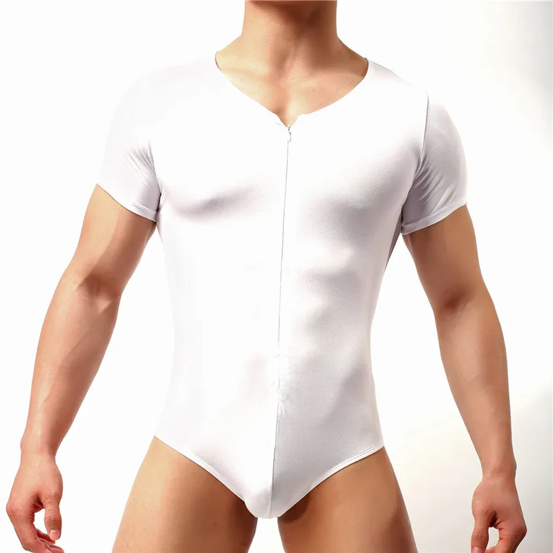 Slim Fitness Men Undershirts Jockstrap Bodysuit Body Bodybuilding Jumpsuit Romper Corset For Man Modal Boxer Slimming Underwear