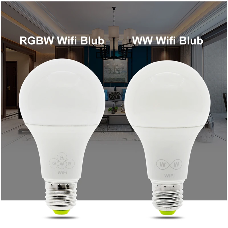 Светодиодный смарт лампочка WiFi E27 AC85 265V 6 5 Вт RGBWhite & Теплый Холодный белый Bombilla для