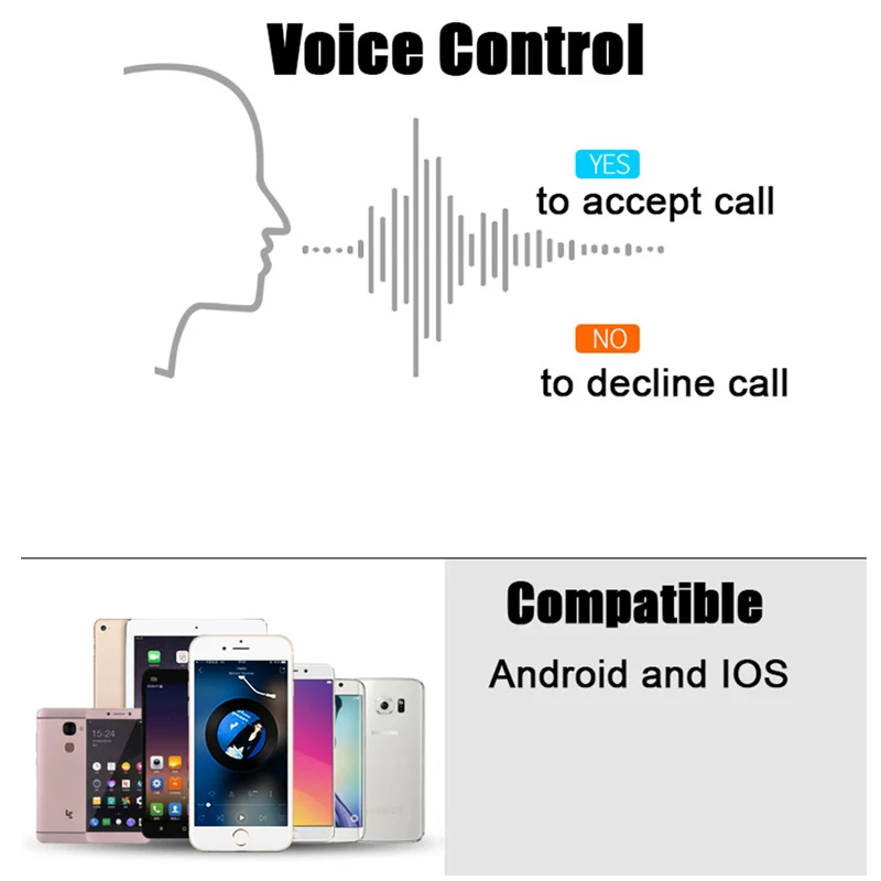 DAONO Bluetooth наушники гарнитура беспроводные с микрофоном для вождения
