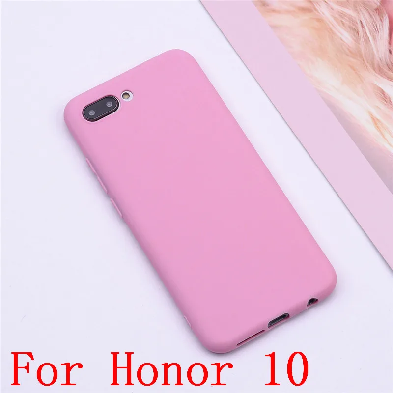 Чехол для huawei honor 10, силиконовый чехол, 5,84, мягкий ТПУ чехол для honor 10, coque etui hoesje funda on, для huawei honor 10, чехол для телефона s - Цвет: Pink