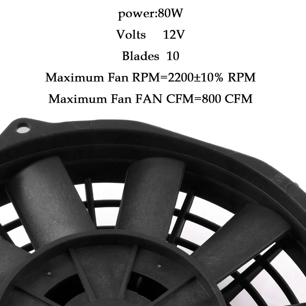 Универсальный 12 в 80 Вт 7 дюймов Тонкий Реверсивный электрический Радиатор