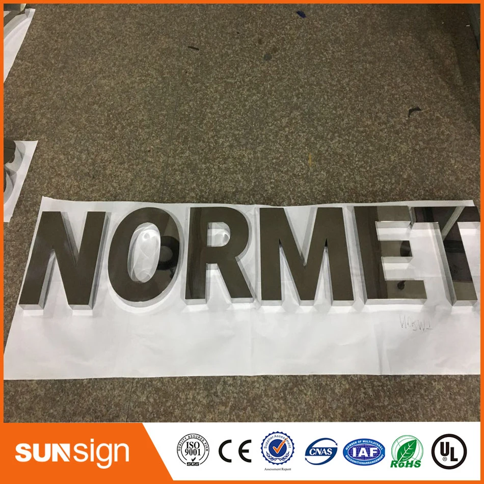 painted stainless steel channel letter for advertisement or shop