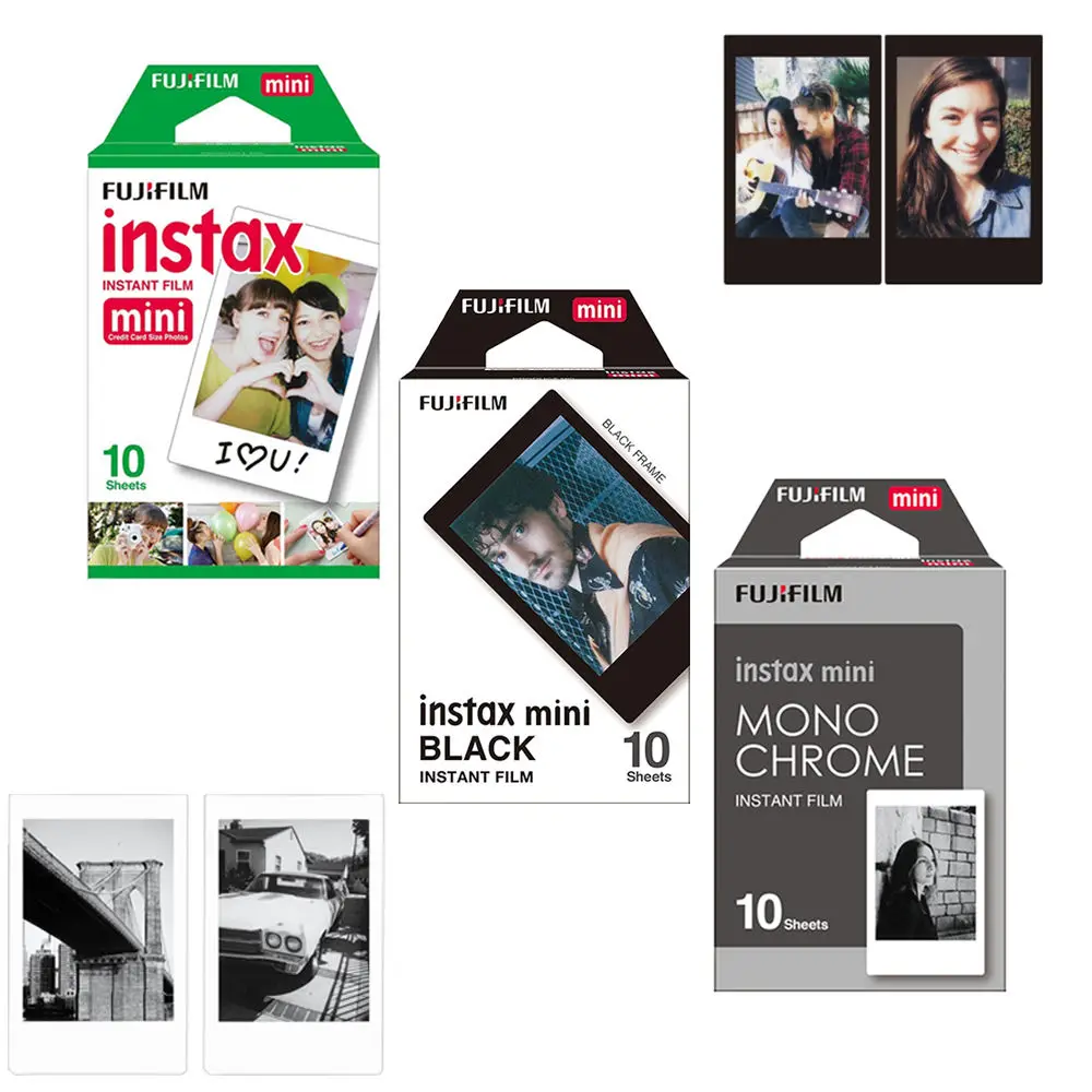 Fuji Fujifilm Instax Mini 8 пленка монохромная моно/черная/белая мгновенная пленка 30 шт. для Mini 8 70 8 Plus 90 25 камера SP-1 SP-2